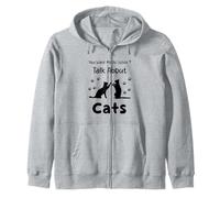 Vuoi Che ascolti Parlare di Gatti Funny Cat Felpa con Cappuccio