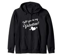 Vuoi Essere Il Mio Valentino? Buon San Valentino Amore Cuore Felpa con Cappuccio