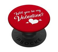Vuoi Essere Il Mio Valentino? Buon San Valentino Amore Cuore PopSockets PopGrip Adesivo