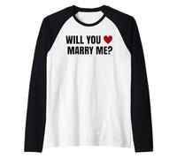 Vuoi sposarmi Proposta romantica Fidanzamento Maglia con Maniche Raglan
