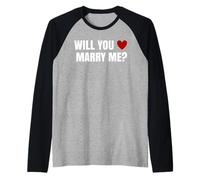Vuoi sposarmi Proposta romantica Fidanzamento Maglia con Maniche Raglan