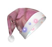 Vuoongt Cappello di Natale con stampa glitter finto oro rosa per adulti decorazione natalizia Capodanno forniture per feste festive