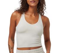 Vuori - Canottiera tecnica e confortevole - Halo Performance Crop Tank 2.0 W Ecru Heather per Donne - Taglia S - Beige Beige S