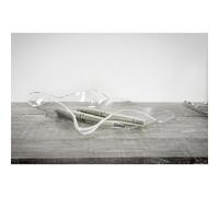 Vuota tasche rettangolare portapane dolci Plexiglass Linea DRAPPEGGI 20x15x h 3,5 cm - 0,25 kg Colore trasparente trasparente