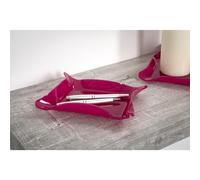 Vuota tasche rettangolare portapane dolci Plexiglass Linea DRAPPEGGI 20x15x h 3,5 cm - 0,25 kg Colore Fuxia fuxia