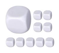 vuoti - cubi di acrilici arrotondati 10x, cubi di bianchi in bianco ad angolo arrotondato a sei lati, matematica che insegnano insegnamento da dado in bianco per bambini graffiti,