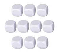 vuoti - cubi di acrilici arrotondati 10x, cubi di bianchi in bianco ad angolo arrotondato a sei lati, matematica che insegnano insegnamento da dado in bianco per bambini graffiti,