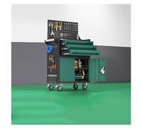 Vuoto Cassetta portautensili in metallo, cassettiera portautensili con rotelle a 3 cassetti con ruote, armadio portautensili 2 in 1 con sistema di chiusura for magazzino, garage, officina Multifunzion