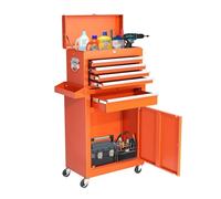 Vuoto Cassetta portautensili portatile con bauletto rimovibile e ruote bloccabili | Armadietto portautensili for carichi pesanti con cassetti interni, for garage, magazzino e officina riparazioni Mult