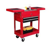 Vuoto Organizer for attrezzi da officina con ruote for garage con ruote direzionali, cassettiera for attrezzi a 2 cassetti con superficie di lavoro superiore e carrello di stoccaggio Multifunzione