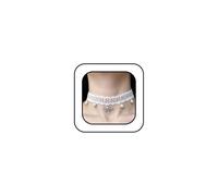 Vurotry Collana in pizzo bianco per le donne | Delicata collana girocollo con fiocco in strass, collana in pizzo alla moda anni '90, gioielli alla moda per l'uso quotidiano