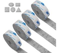 VURYAPI 4 rotoli Rotolo di feltro resistente, feltro autoadesivo per hobbistica, protezione per pavimenti, piedini per sedie, 100 x 2 cm