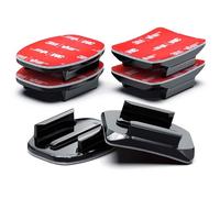 VURYAPI 6 Pezzi Supporti Adesivi Curvi Piatti Attacchi Attacco Casco con Adesivo Compatibile con GoPro Hero 11, 10, 9, 8, 7, Max, Fusion, 6, 5, 4, Session, 3+, 3, 2, 1, DJI Osmo Action Cameras