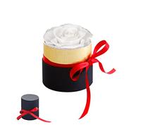 Vusddy Mini Scatola Regalo Rosa eterna,Bianco Rose Stabilizzate Fatte a Mano,Regalo di San Valentino,Regali per la mamma,RosaEterna,Fiore Mai Appassito,Rosa Stabilizzata,Un regalo per lei