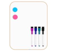 VUSIGN Lavagna bianca cancellabile a secco, piccola, 21 x 28 cm, mini lavagna magnetica per parete, frigorifero, armadietto, bambini, studenti, oro