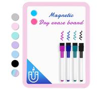 VUSIGN Piccola lavagna bianca cancellabile a secco, 20,5 x 25,5 cm, per bambini, studenti, frigorifero, armadietto, mini lavagna cancellabile a secco, rosa