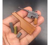 VUSLA 1/6 Scale Figure Doll Accessories, C96 Mauser Pistol Miniature Plastic Model for 12" Action Figure, Non-Launchable,A