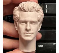 VUSLB 1/6 Scale Male Head Sculpt, European Strong Man Unpainted Head Carved Carving for 12inch Male Soldier Action Figure Body (K)