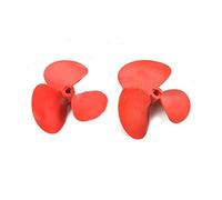 Vuzmode 1 paio di eliche in nylon rinforzato con 3 pale, for propulsore subacqueo UAV RC rimorchiatore diametro parte 70/80/90/100 mm fibra di vetro Elica per barca in metallo(1pair red 70x5mm)