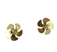 Vuzmode 1 paio di mini eliche in ottone a 5 pale dia. 12mm 16mm 18mm 20mm M2, for albero da 2mm modello di simulazione nave scala marina barca parti fai da te Elica per barca in metallo(1pair Dia.16mm
