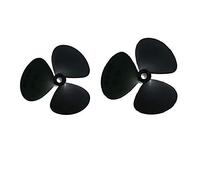 Vuzmode 1 paio Dia 70mm 80mm 3 pale Full Immersion Paddle Grande spinta in nylon CWCCW Elica con kit albero for RC Bait Boats Rimorchiatore Elica per barca in metallo(80mm prop shaft kit)