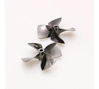 Vuzmode 1 paio Elica In Metallo 4 Pale CW CCW Pagaia for RC Esche Da Pesca Rimorchiatore Modello di Nave FAI DA TE Dia 55mm 60mm Foro Albero 4mm Elica per barca in metallo(60x4mm)