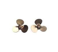 Vuzmode 1 paio FAI DA TE Parti di Saldatura In Ottone Liquami Elica a 3 pale Diametro 20mm Foro Interno 2mm CW CCW Accessori for Il Modello di Nave Elica per barca in metallo