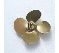 Vuzmode 1 pz uso marino elica in ottone diametro 19 mm apertura a pale a quattro pale 2 mm micro puntelli CW CCW, for modello di barca di simulazione RC parti fai da te Elica per barca in metallo(1pc