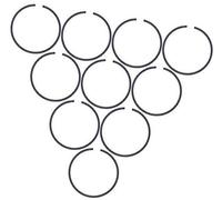 Vuzmode 10 Pezzi Lotto 50MMx1.5MM Anello pistone, for Husqvarna, 66 266 268 362 365 371 372 XP, for STIHL, 044 MS440 038 Parti Motosega Anello del pistone