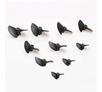 Vuzmode 10PCS 2 Pale Elica Paddle Puntelli Pezzi di Ricambio for RC Barca Elettrica 27/30/32/35/38/40/42/45/47mm Apertura 3.18/4/4.76mm Elica per barca in metallo(4.76x40mm)