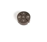 Vuzmode 1648700558 Copri pulsante manopola di controllo chiave volante multifunzione for auto, for Mercedes, for Benz, W164 W251 ML GL Classe R Interruttore al volante(BLACK Brown)