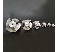 Vuzmode 1PC 26 28 36 40 55 60 80 100mm RC Jet Pompa for barche 4 pale Elica in alluminio Motore ROV Robot subacqueo Propulsore CNC Paddle Elica per barca in metallo(60mm)