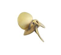 Vuzmode 1PC Elica in metallo a 3 pale M4 35mm Sommerso CW CCW Prop, for RC Boat Scale Marine Portaerei Rimorchiatore Modello di barca da pesca Elica per barca in metallo(1PC Right Hand)