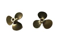 Vuzmode 1PC Modello In Ottone Elica Dia 30mm 3-pala Paddle Apertura M3 Saldatura Positivo Reverse Mini Puntelli, for RC Simulazione Barca FAI DA TE Parti Elica per barca in metallo(1pair)
