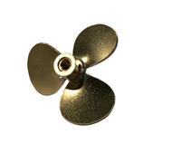 Vuzmode 1PC Modello In Ottone Elica Dia 30mm 3-pala Paddle Apertura M3 Saldatura Positivo Reverse Mini Puntelli, for RC Simulazione Barca FAI DA TE Parti Elica per barca in metallo(1pc positive)