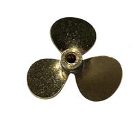 Vuzmode 1PC Modello In Ottone Elica Dia 30mm 3-pala Paddle Apertura M3 Saldatura Positivo Reverse Mini Puntelli, for RC Simulazione Barca FAI DA TE Parti Elica per barca in metallo(1pc reverse)