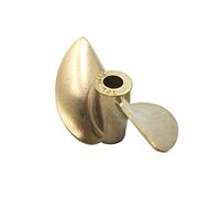 Vuzmode 1PC P1.9 Elica in rame 36mm 37mm 38mm 40mm 42mm 45mm Eliche in ottone 4mm 4.76mm Foro CW CCW Puntelli, for barche RC Elica per barca in metallo(40x4.76mm CW)