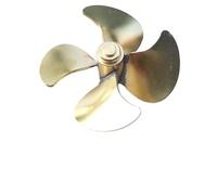 Vuzmode 1PCS 42MM Elica a quattro pale a punta in ottone metallo CW/CCW Prop, for simulazione di controllo remoto modello di nave assemblare accessori fai da te Elica per barca in metallo(1pcs Reverse