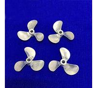 Vuzmode 2 paia di eliche CW CCW pagaia a 4 pale, for simulazione di barche RC modello di nave a vela diametro 40 mm foro albero 4 mm in lega di zinco Elica per barca in metallo