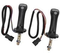 Vuzmode 2 Pezzi 3 Pulsanti Joystick for Escavatore 6 Pin Lega di Alluminio Nero, for Mini, Joystick for Escavatore, for DH DX150 215 225 300 37020119C Joystick per Escavatore