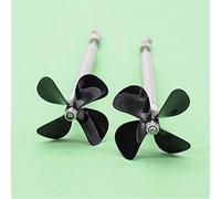 Vuzmode 2 set di montaggio albero motore for barca RC set in acciaio inossidabile da 4 mm giunto universale in metallo + albero + elica a 4 pale D50 positiva/inversa Elica per barca in metallo(15x10cm