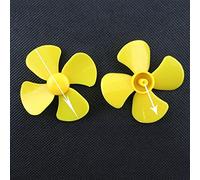Vuzmode 20 pz Elica a 4 Pale Diametro 60mm Apertura 1.5mm ABS Modello PC Paddle Giallo Blu Verde Fan Foglia Prop DIY Tech Fare Accessori Elica per barca in metallo(Yellow)
