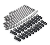 Vuzmode 313mm/324mm Set di collegamenti Metallici Asta di sterzo con Kit terminale in Nylon, for assiale, for SCX10 SCX10II 90046 1/10 RC Crawler Car Collegamento Sospensione Auto RC(324mm)