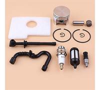 Vuzmode 38 MILLIMETRI MS180 PISTONE KIT Filtro Aria Tubo Olio Combustibile Linea Tubo, for STIHL, 018 MS180 MS 180 Motosega Sostituire 11300302004 11301240800 Tubo flessibile per carburante per motose