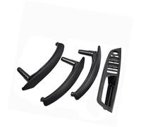 Vuzmode 4 pezzi set LHD RHD struttura in fibra di carbonio auto sinistra destra interna porta maniglia rivestimento, for BMW, E70 E71 X5 X6 Maniglia di ricambio per pannello porta(BLACK RHD-CF-Hige)