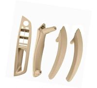 Vuzmode 4 pezzi set LHD RHD struttura in fibra di carbonio auto sinistra destra interna porta maniglia rivestimento, for BMW, E70 E71 X5 X6 Maniglia di ricambio per pannello porta(LHD-Beige-Hige)