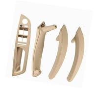Vuzmode 4 pezzi set LHD RHD struttura in fibra di carbonio auto sinistra destra interna porta maniglia rivestimento, for BMW, E70 E71 X5 X6 Maniglia di ricambio per pannello porta(LHD-Beige-Standard)