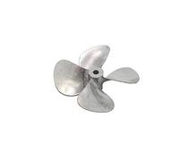 Vuzmode 4x60mm in lega di zinco 4 pale elica Full Immersion Metal Paddle CW CCW pezzi di ricambio, for RCFishing Bait Tug Boat Load Ship Elica per barca in metallo(1pc positive 4mm)