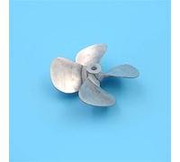 Vuzmode 4x60mm In Lega di Zinco 4 Pale Elica Full Immersion Metal Paddle CW CCW Pezzi di Ricambio for RC Esche Da Pesca Rimorchiatore carico Nave Elica per barca in metallo(1pc positive 5mm)