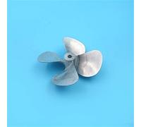 Vuzmode 4x60mm In Lega di Zinco 4 Pale Elica Full Immersion Metal Paddle CW CCW Pezzi di Ricambio for RC Esche Da Pesca Rimorchiatore carico Nave Elica per barca in metallo(1pc negative 5mm)